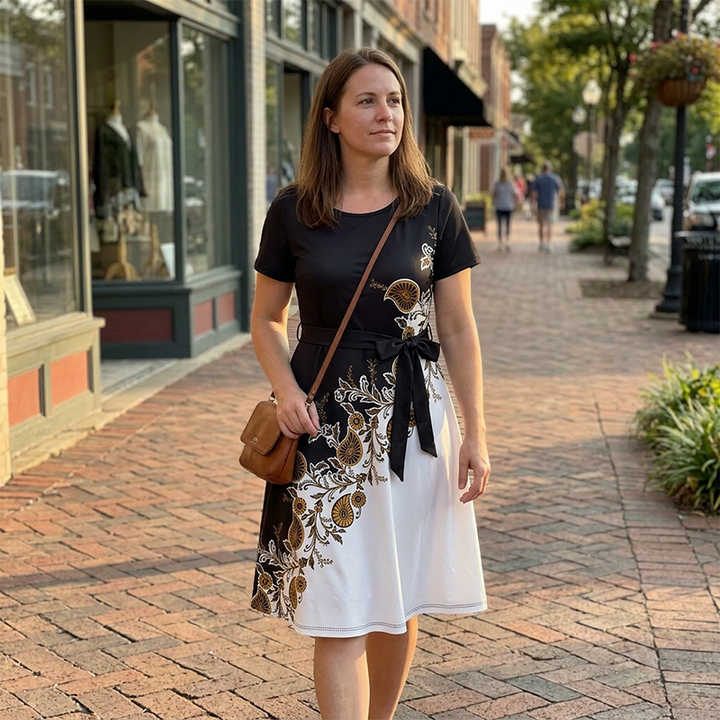 Chuckie - Floral Printed Line Dress
