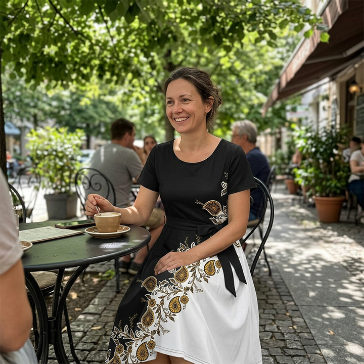 Chuckie - Floral Printed Line Dress