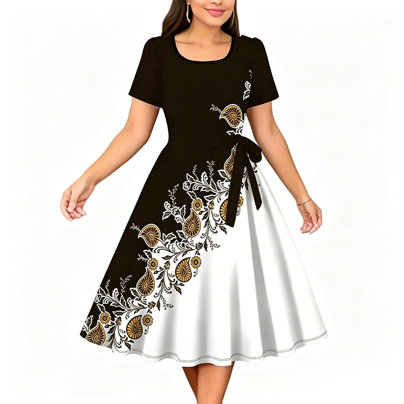 Chuckie - Floral Printed Line Dress