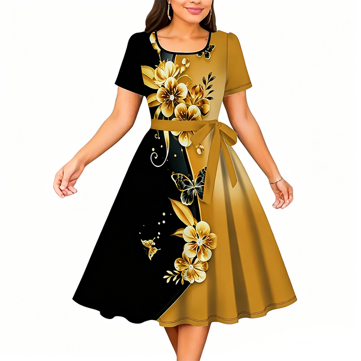 Chuckie - Floral Printed Line Dress
