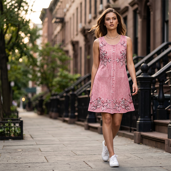 Carien - Vestido Floral Sem Mangas