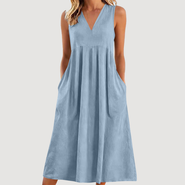 Milanie - Vestido Midi Sem Mangas
