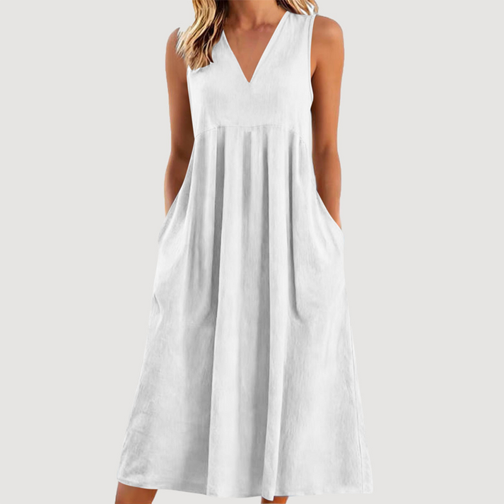 Milanie - Vestido Midi Sem Mangas
