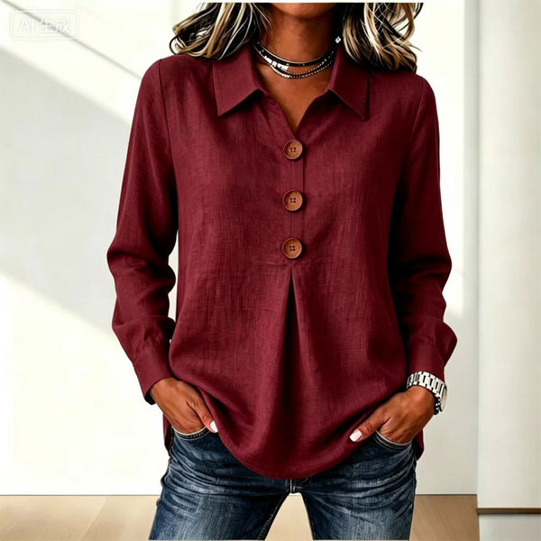 Moriah - Blusa Elegante De Manga Comprida
