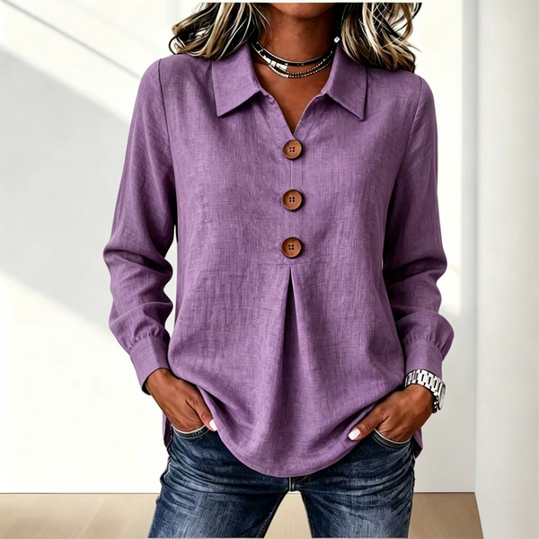 Moriah - Blusa Elegante De Manga Comprida