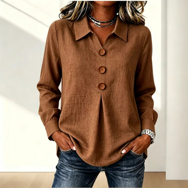 Moriah - Blusa Elegante De Manga Comprida