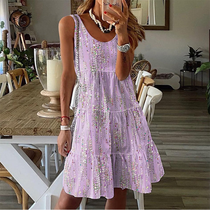 Jada - Vestido Midi Sem Mangas Com Decote Redondo