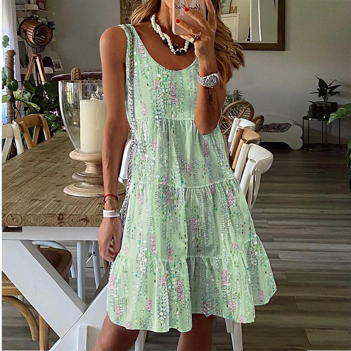 Jada - Vestido Midi Sem Mangas Com Decote Redondo