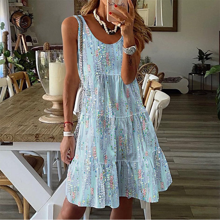 Jada - Vestido Midi Sem Mangas Com Decote Redondo