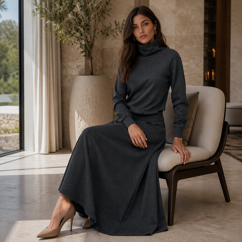 Gizem - Conjunto De Polo E Saia Maxi