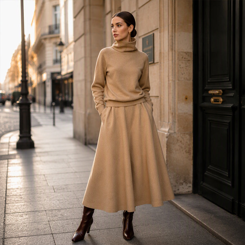 Gizem - Conjunto De Polo E Saia Maxi