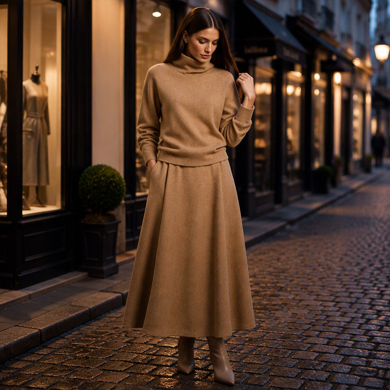Gizem - Conjunto De Polo E Saia Maxi