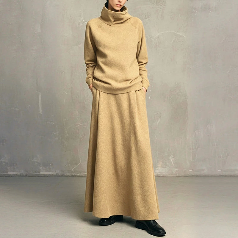 Gizem - Conjunto De Polo E Saia Maxi