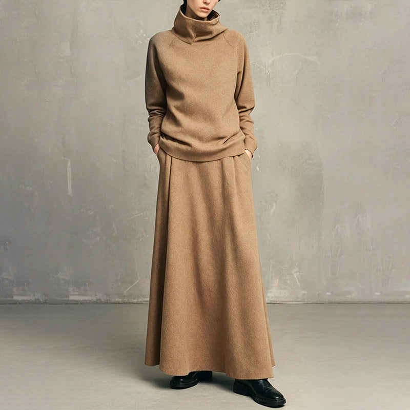 Gizem - Conjunto De Polo E Saia Maxi