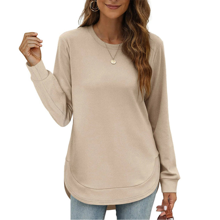 Lizza - Camisola de gola redonda com bainha curva