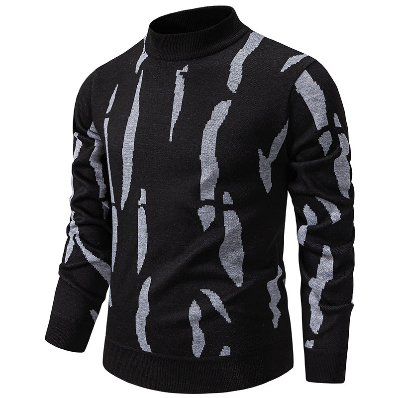 Tyrel - Camisola De Malha Casual Com Estampado Abstrato