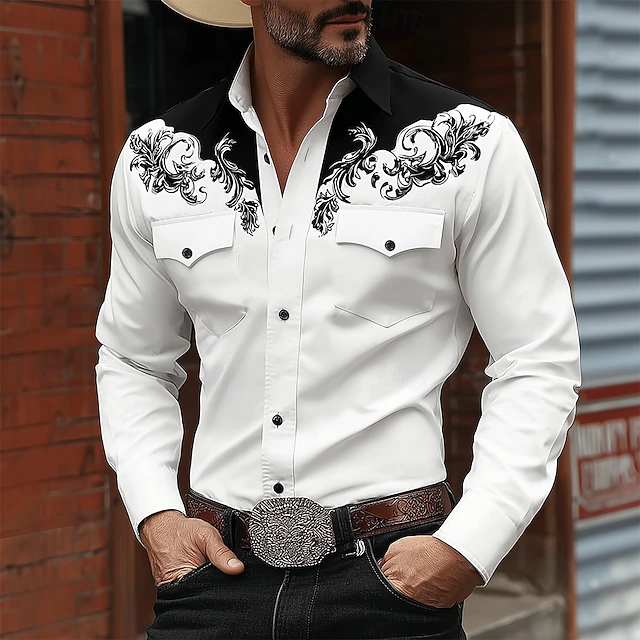 Leif - Camisa Clássica De Estilo Western