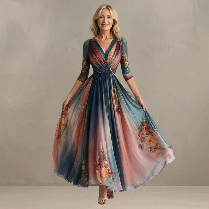 Willemse - Vestido Maxi com Estampado Floral Boémio