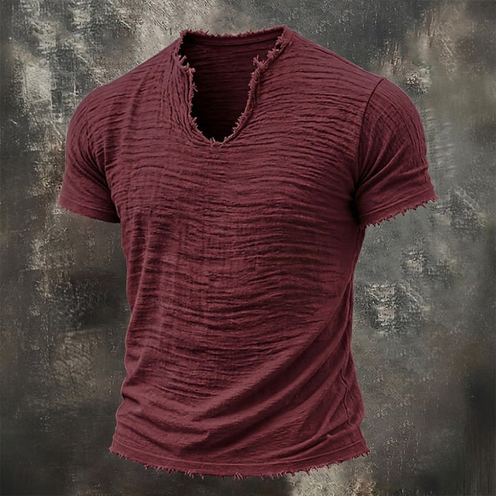 Pavel - T-shirt Vintage Com Decote Em V