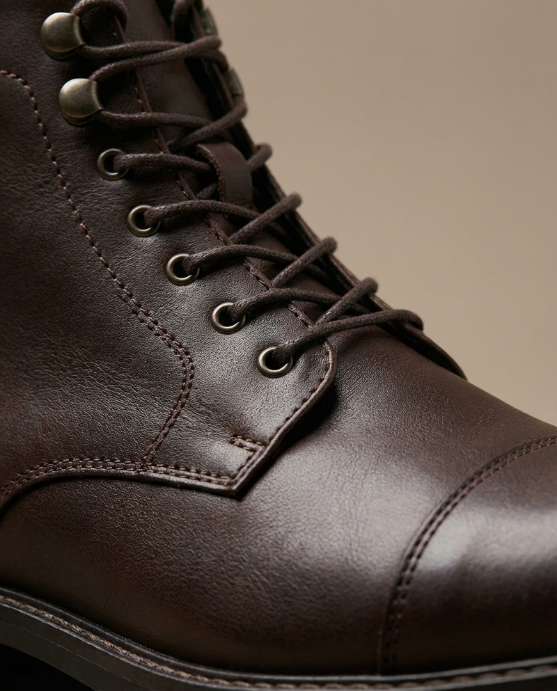 Andersan - Botas de Couro Com Atacadores