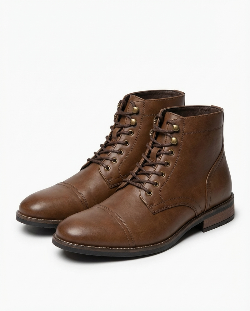 Andersan - Botas de Couro Com Atacadores