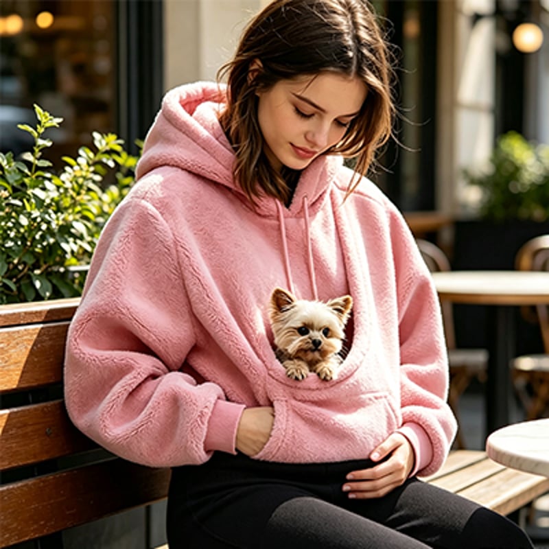 Rendall - Camisola Com Capuz De Manga Comprida E Bolso Para Animais De Estimação