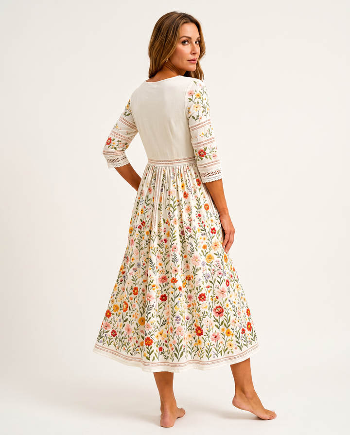 Lejina - Vestido Midi «Amuleto do Prado Florido»