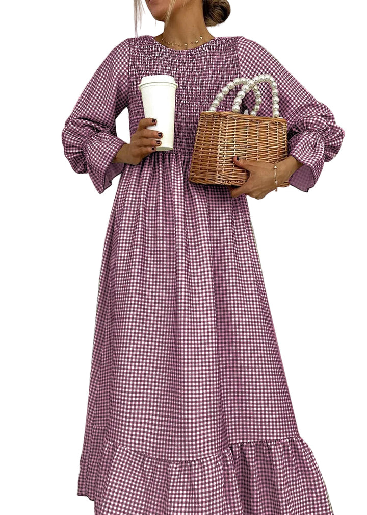Helenee - Vestido Maxi Adrez Com Decote Redondo
