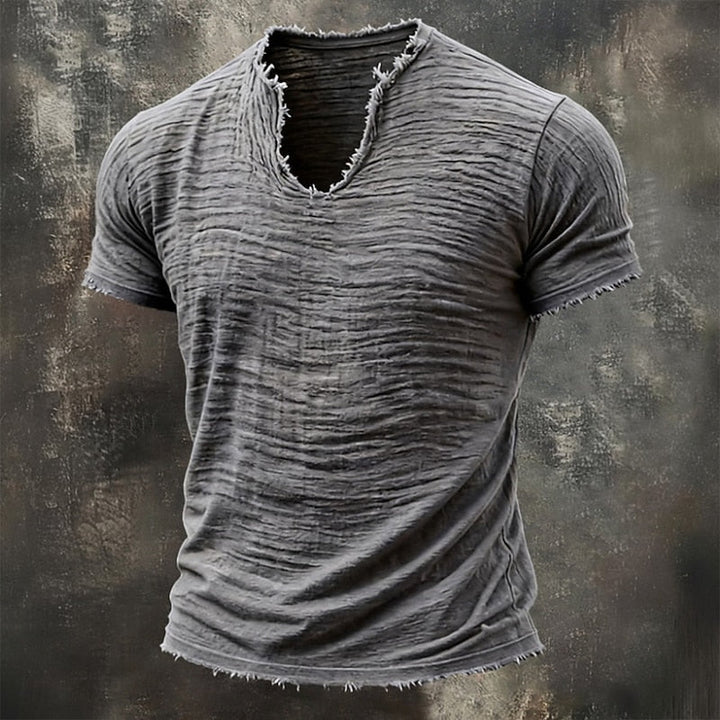 Pavel - T-shirt Vintage Com Decote Em V
