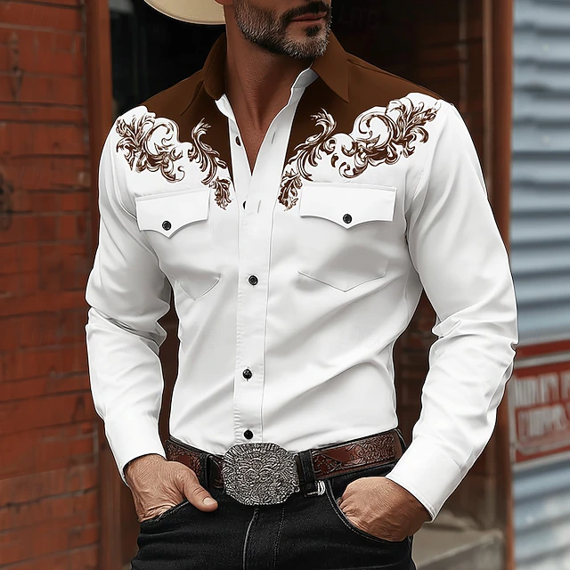 Leif - Camisa Clássica De Estilo Western