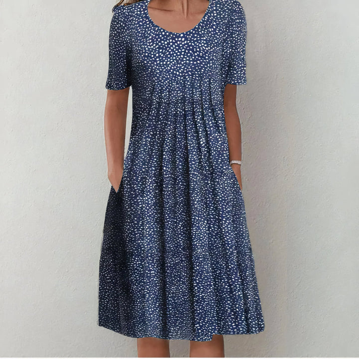Nicolina - Vestido Floral Elegante em Algodão