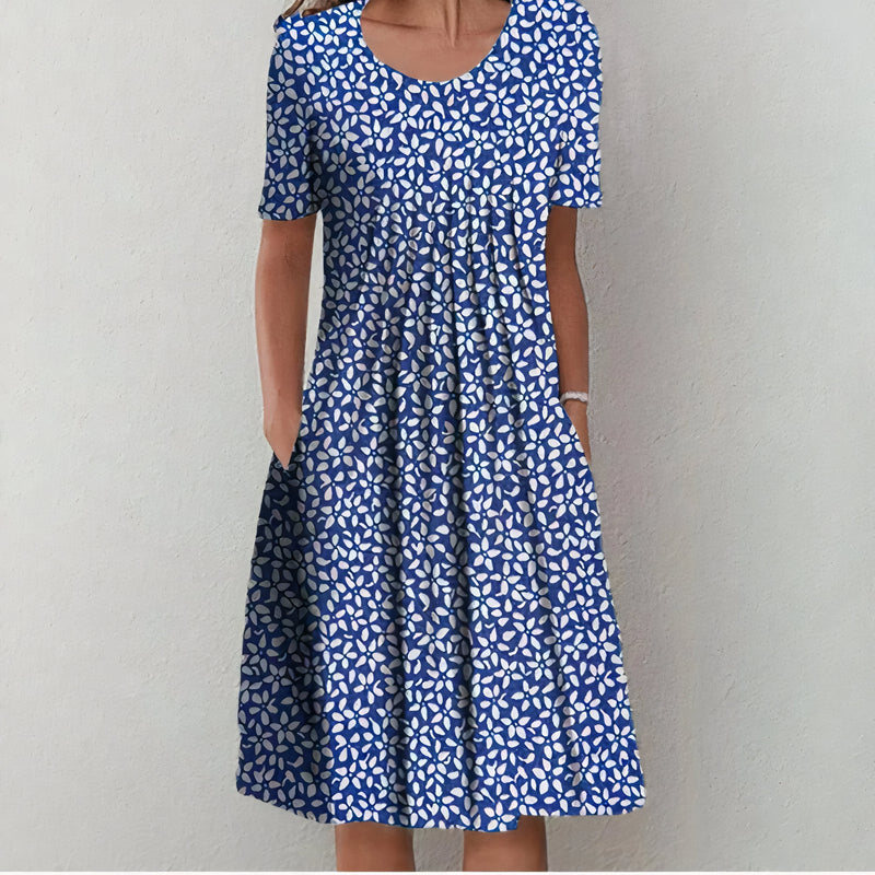 Nicolina - Vestido Floral Elegante em Algodão